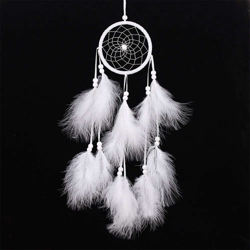 Indian Style Dreamcatcher Handmade Wind Chimes Hanging Pendant Dream Catcher Home Wall Art Hangings Decorations - KIMLUD