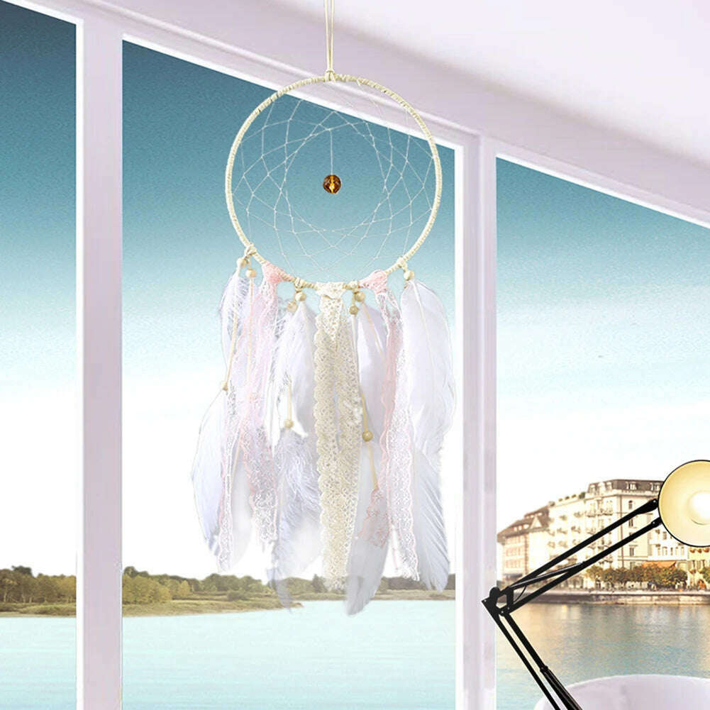 Indian Style Dreamcatcher Handmade Wind Chimes Hanging Pendant Dream Catcher Home Wall Art Hangings Decorations - KIMLUD