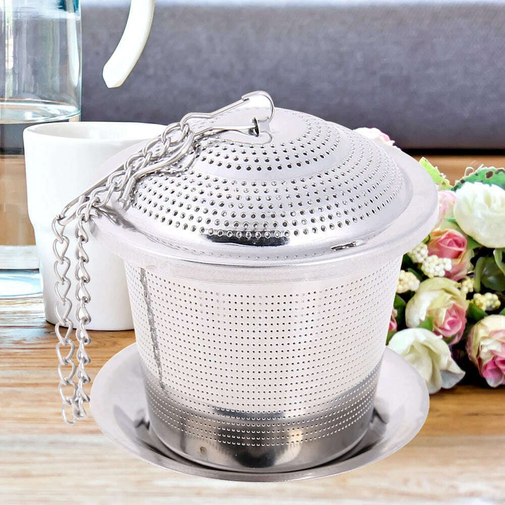 KIMLUD, Infuser Tea Filter Strainers Kitchen Tools Tea Infuser Mesh Filter Strainer Hook Loose Tea Leaf Spice Home Kitchen Accessories, KIMLUD Womens Clothes