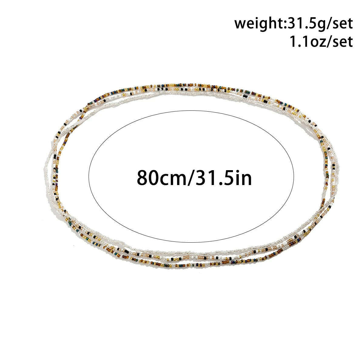 Ingemark 3Pcs Bohemia Waist Bead Belly Belt Chains for Women Wed Bridal Sexy Summer Bikini Elastic Body Jewelry Y2K Accessories - KIMLUD