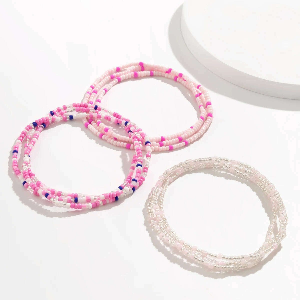 Ingemark 3Pcs/Set Boho Elastic Seed Beads Waist Belly Belt Chains Women Summer Bikini Sexy Aesthetic Body Jewelry Accessories - KIMLUD