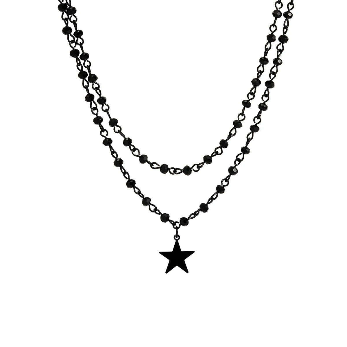 KIMLUD, Ingemark Gothic Black Cross Jesus Star Pendant Choker Necklace for Women Punk Vintage Metal Chain Neck Jewelry Accessories New, KIMLUD Womens Clothes