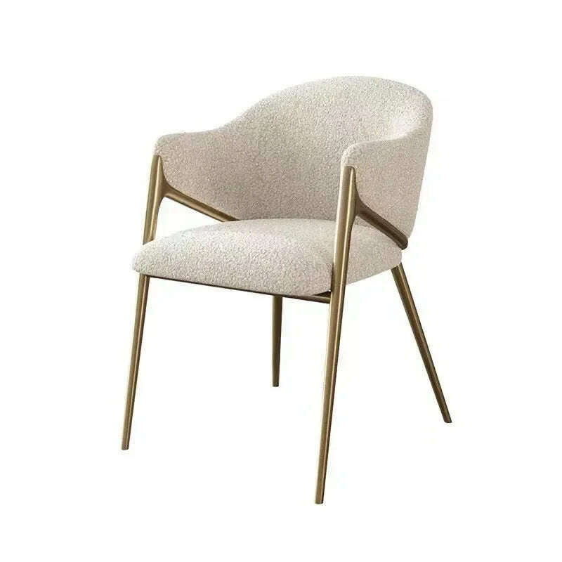 KIMLUD, Italian Light Luxury Dining Chair Modern Simple Household Backrest Chair Scandinavian Designer Coffee Shop Hotel Leisure Chair, KIMLUD Womens Clothes