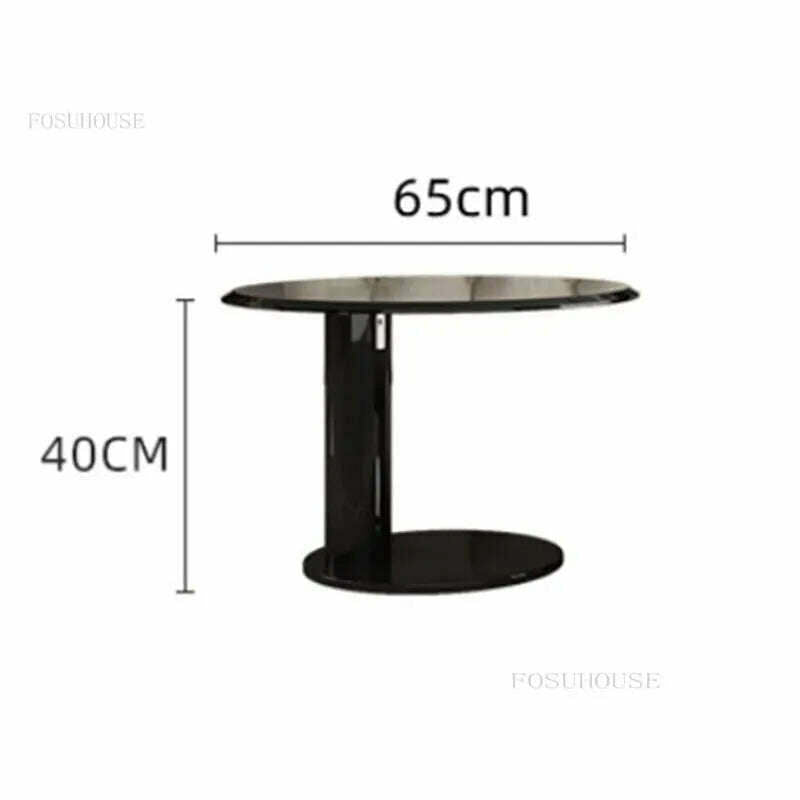 KIMLUD, Italian Small Apartment Sofa Side Table Designer Round Coffee Tables Modern Minimalist Living Room Solid Wood Corner Table GM, 65cm table, KIMLUD Womens Clothes