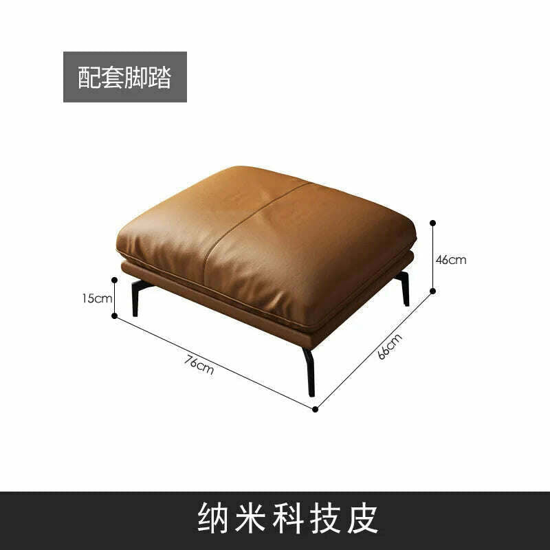 KIMLUD, Italian-Style Light Luxury down Napa Leather Sofa Modern Minimalist Living Room Combination Leather Sofa, with one s foot, KIMLUD APPAREL - Womens Clothes