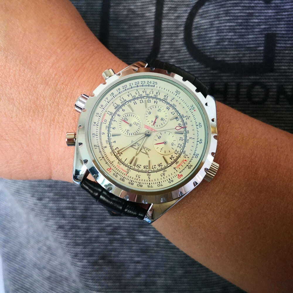 Jaragar Top Luxury Brand Men Watch Mens Fashion Mechanical Watches Man Casual Business Waterproof Wristwatch Relogio Masculino - KIMLUD