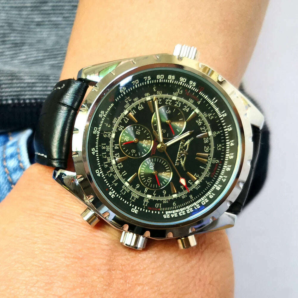 Jaragar Top Luxury Brand Men Watch Mens Fashion Mechanical Watches Man Casual Business Waterproof Wristwatch Relogio Masculino - KIMLUD