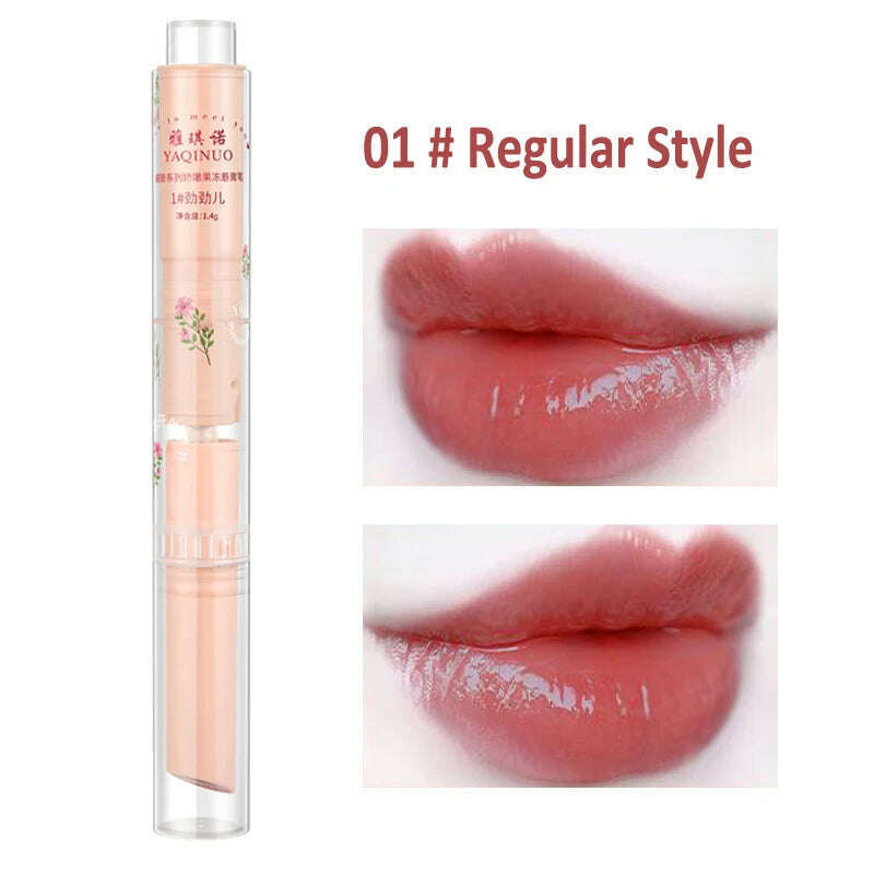 KIMLUD, Jelly Mirror Lipstick Makeup Love Shape Waterproof Non-stick Cup Solid Lip Gloss Clear Long Lasting Moisturizing Lipstick Pen, KIMLUD Womens Clothes