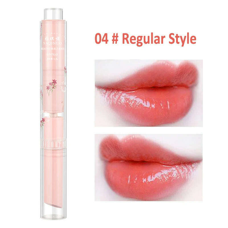 KIMLUD, Jelly Mirror Lipstick Makeup Love Shape Waterproof Non-stick Cup Solid Lip Gloss Clear Long Lasting Moisturizing Lipstick Pen, D04 Regular Style, KIMLUD Womens Clothes