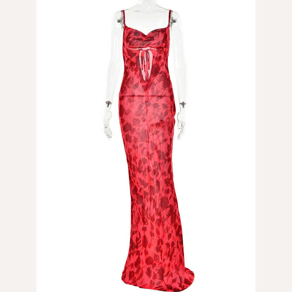 KIMLUD, Julissa Mo Leopard Print V-Neck Sexy Bodycon Long Dress Women Lace Up Backless Summer Dresses Female Straps Party Beach Vestidos, red / L, KIMLUD Women's Clothes
