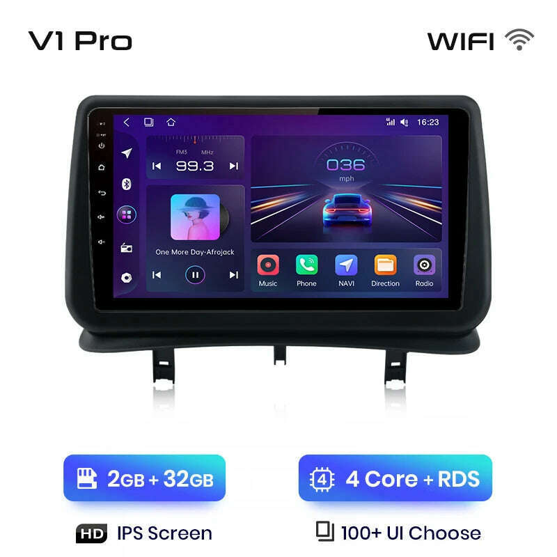 KIMLUD, Junsun V1 AI Voice Wireless CarPlay Android Auto Radio for Renault Clio 3 2005-2014 4G Car Multimedia GPS 2din autoradio, V1 Pro (2G 32G) / france, KIMLUD APPAREL - Womens Clothes