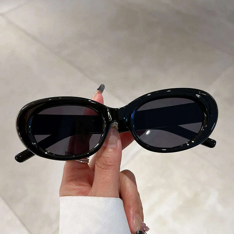 KAMMPT Vintage Oval Sunglasses Women Fashion Ins New Trendy Candy Color Shades Eyewear Luxury Brand Deisgn UV400 Sun Glasses - KIMLUD