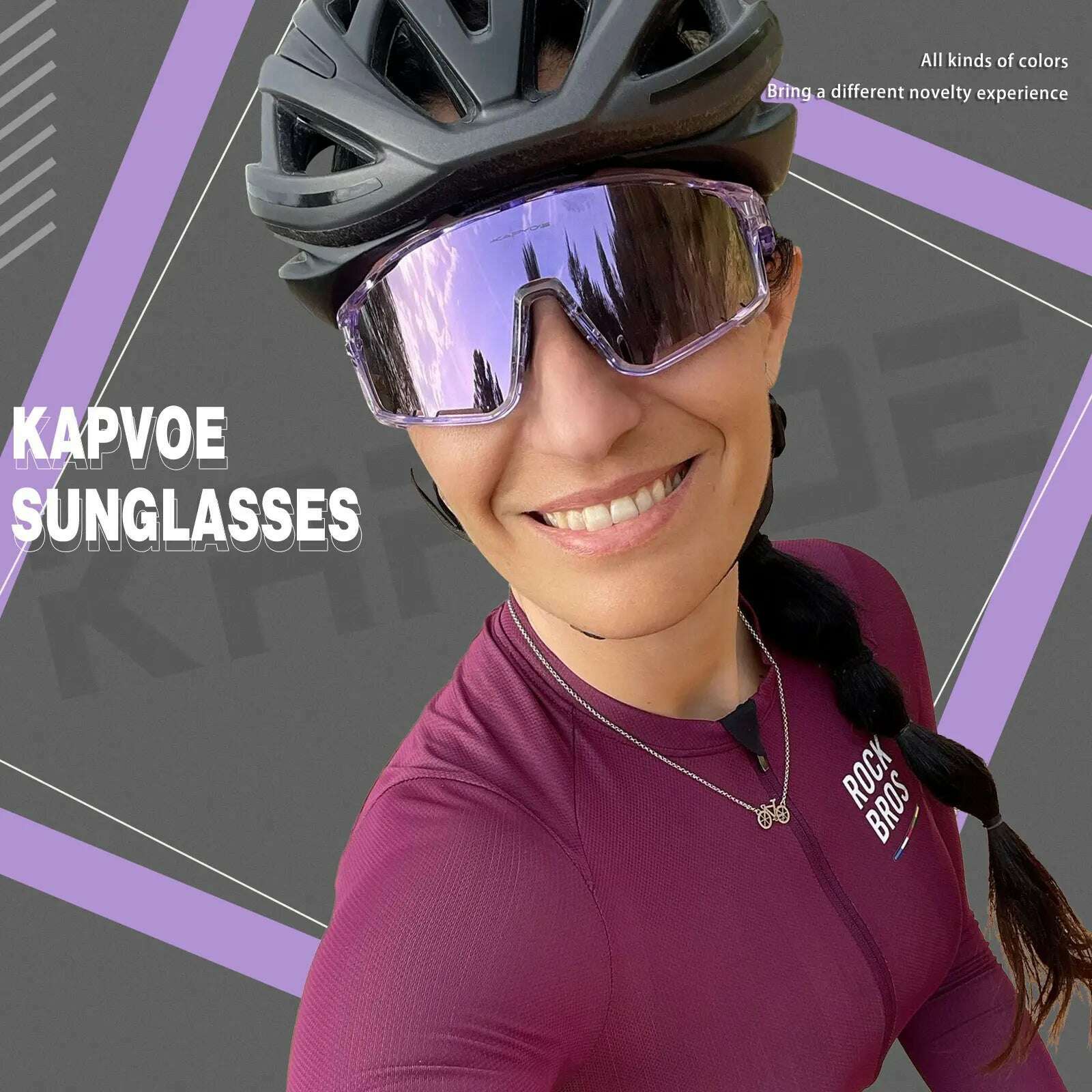 KIMLUD, Kapvoe Cycling Sunglasses Polarized Bicycle Bike Men UV400 Racing Bike Road Mountain Eyewear Women Outdoor Sport Goggles, KIMLUD Womens Clothes