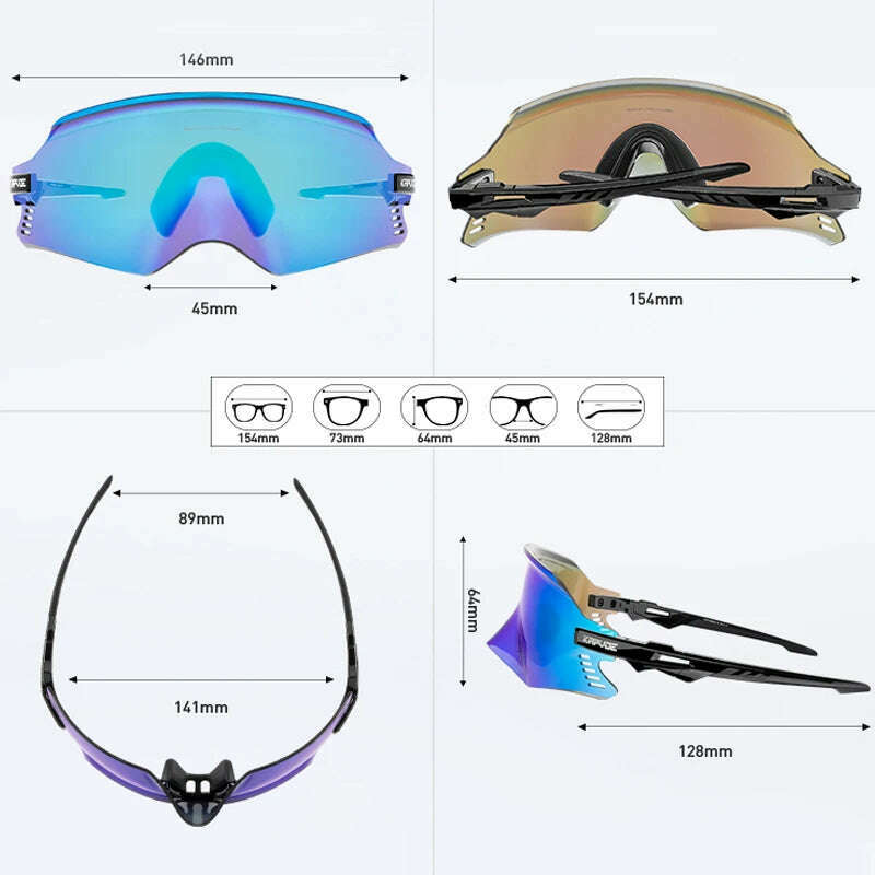 KIMLUD, Kapvoe Cycling Sunglasses UV400 Men Bike Sunglasses MTB Eyewear Outdoor Sport Goggles Bike Glasses Oculos De Ciclismo, KIMLUD Womens Clothes