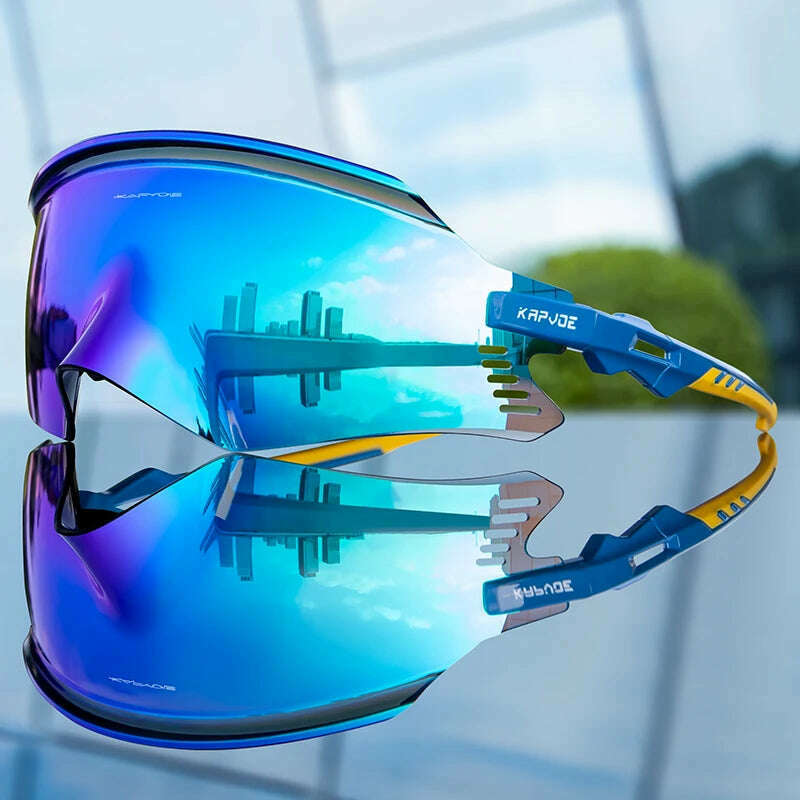 KIMLUD, Kapvoe Cycling Sunglasses UV400 Men Bike Sunglasses MTB Eyewear Outdoor Sport Goggles Bike Glasses Oculos De Ciclismo, 06 / 1lens, KIMLUD APPAREL - Womens Clothes