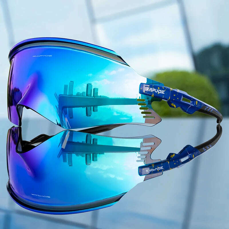 KIMLUD, Kapvoe Cycling Sunglasses UV400 Men Bike Sunglasses MTB Eyewear Outdoor Sport Goggles Bike Glasses Oculos De Ciclismo, 17 / 1lens, KIMLUD APPAREL - Womens Clothes