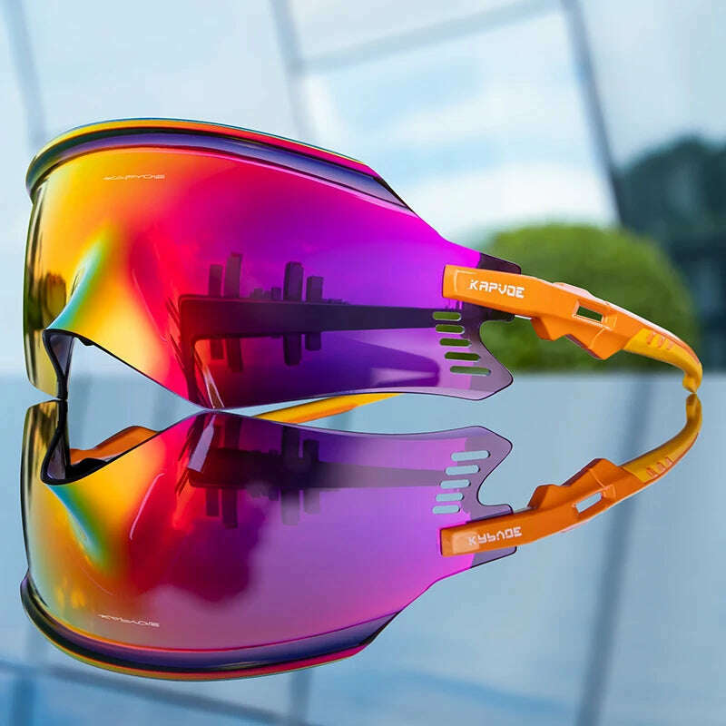 KIMLUD, Kapvoe Cycling Sunglasses UV400 Men Bike Sunglasses MTB Eyewear Outdoor Sport Goggles Bike Glasses Oculos De Ciclismo, 09 / 1lens, KIMLUD APPAREL - Womens Clothes