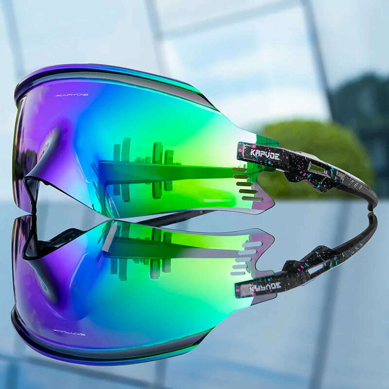 KIMLUD, Kapvoe Cycling Sunglasses UV400 Men Bike Sunglasses MTB Eyewear Outdoor Sport Goggles Bike Glasses Oculos De Ciclismo, 14 / 1lens, KIMLUD APPAREL - Womens Clothes