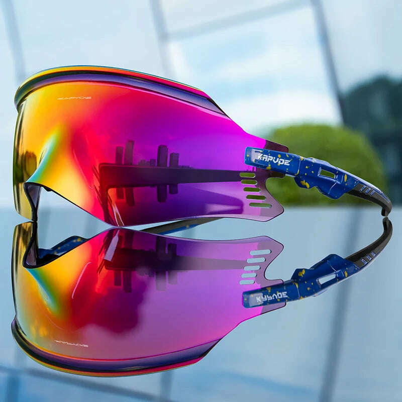 KIMLUD, Kapvoe Cycling Sunglasses UV400 Men Bike Sunglasses MTB Eyewear Outdoor Sport Goggles Bike Glasses Oculos De Ciclismo, 20 / 1lens, KIMLUD APPAREL - Womens Clothes