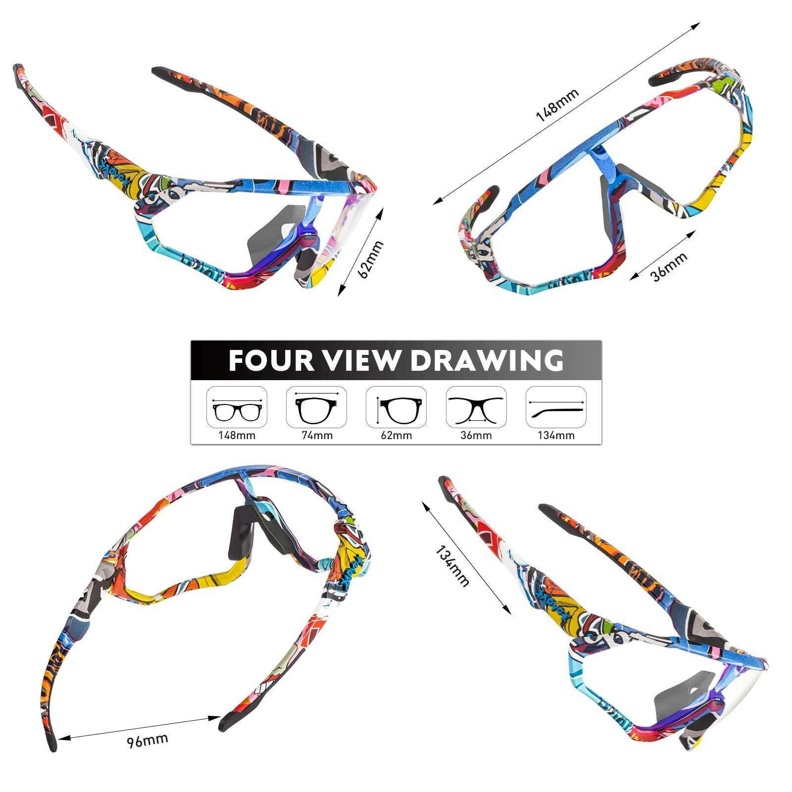 KIMLUD, Kapvoe Photochromic Cycling Sunglasses Men Women Road Mtb Mountain Bike Bicycle Glasses Cycling Glasses Sport running Eyewear, KIMLUD Womens Clothes