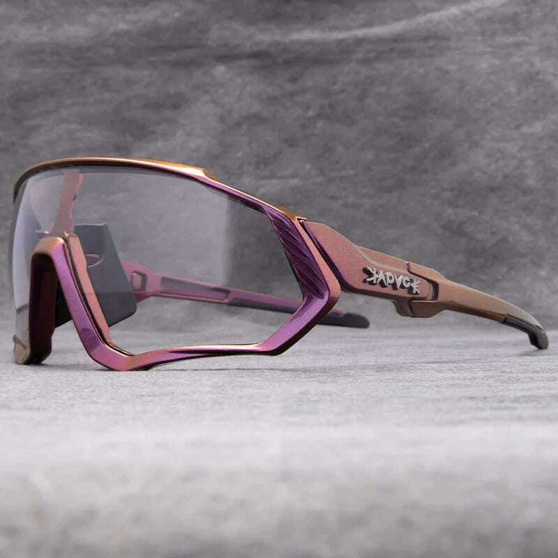 KIMLUD, Kapvoe Photochromic Cycling Sunglasses Men Women Road Mtb Mountain Bike Bicycle Glasses Cycling Glasses Sport running Eyewear, 27 / Photochromic-1lens, KIMLUD APPAREL - Womens Clothes