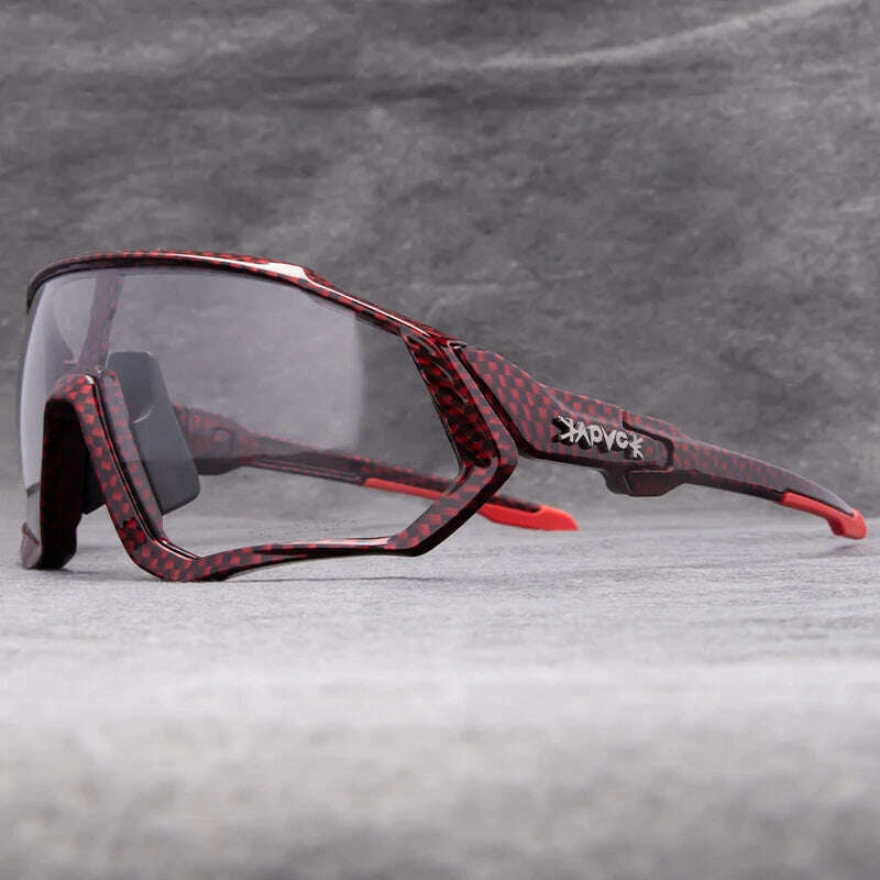 KIMLUD, Kapvoe Photochromic Cycling Sunglasses Men Women Road Mtb Mountain Bike Bicycle Glasses Cycling Glasses Sport running Eyewear, 12 / Photochromic-1lens, KIMLUD APPAREL - Womens Clothes