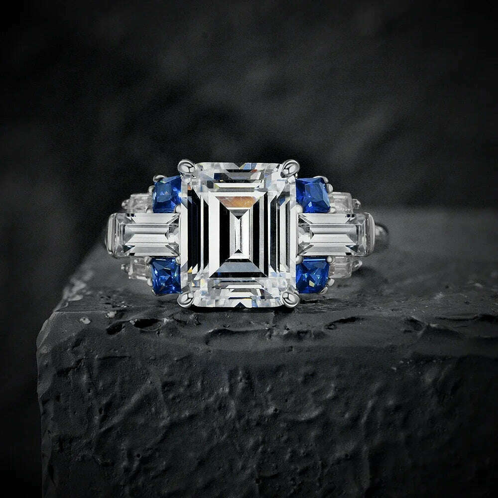 KIMLUD, Karachis 925 Sterling Silver 4CT Sapphire Emerald Paraiba Tourmaline Citrine Ruby Gemstone Wedding Party Ring Women Jewelry, 5 / R0380-1, KIMLUD APPAREL - Womens Clothes