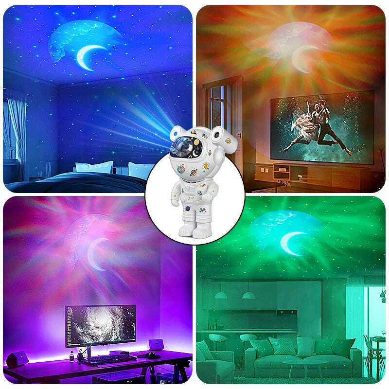 KIMLUD, Kids Star DIY Projector Night Light with Remote Control 360 Adjustable Design Astronaut Nebula Galaxy Lighting for Children, KIMLUD Womens Clothes