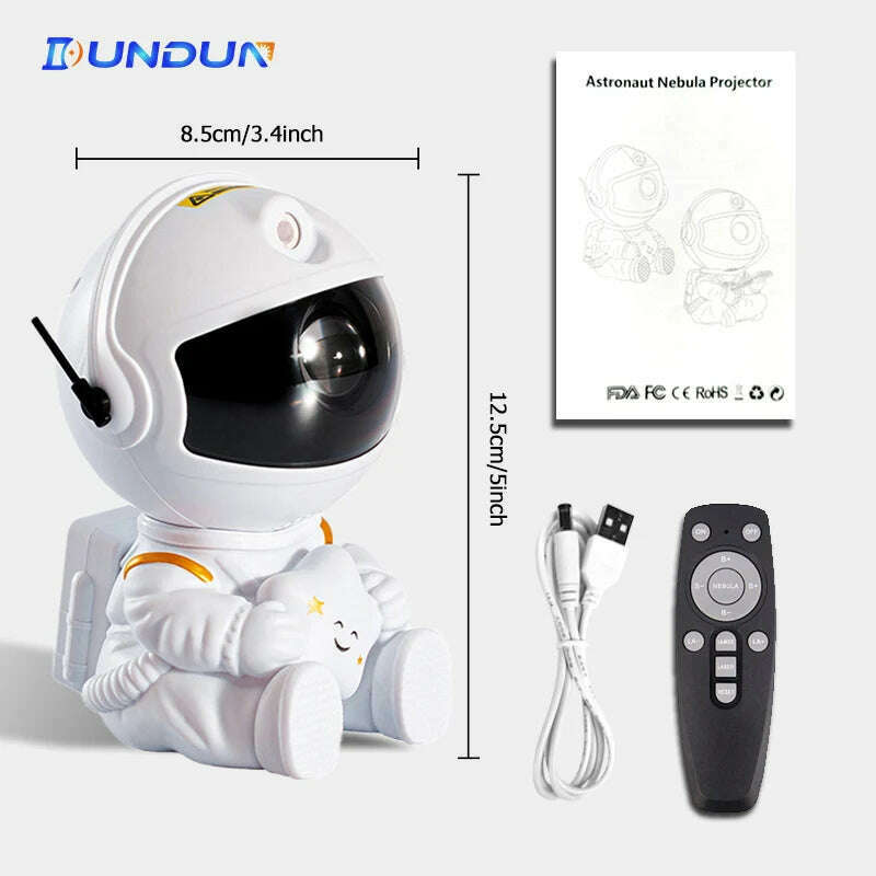KIMLUD, Kids Star DIY Projector Night Light with Remote Control 360 Adjustable Design Astronaut Nebula Galaxy Lighting for Children, No-Music 3, KIMLUD APPAREL - Womens Clothes
