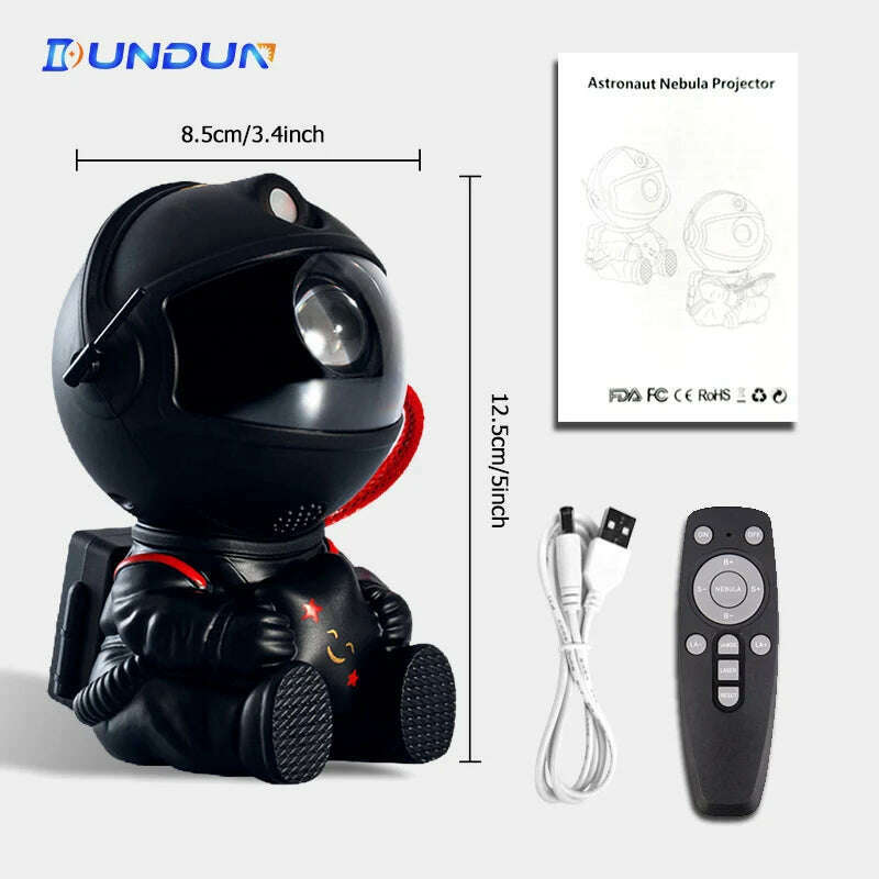 KIMLUD, Kids Star DIY Projector Night Light with Remote Control 360 Adjustable Design Astronaut Nebula Galaxy Lighting for Children, No-Music, KIMLUD APPAREL - Womens Clothes