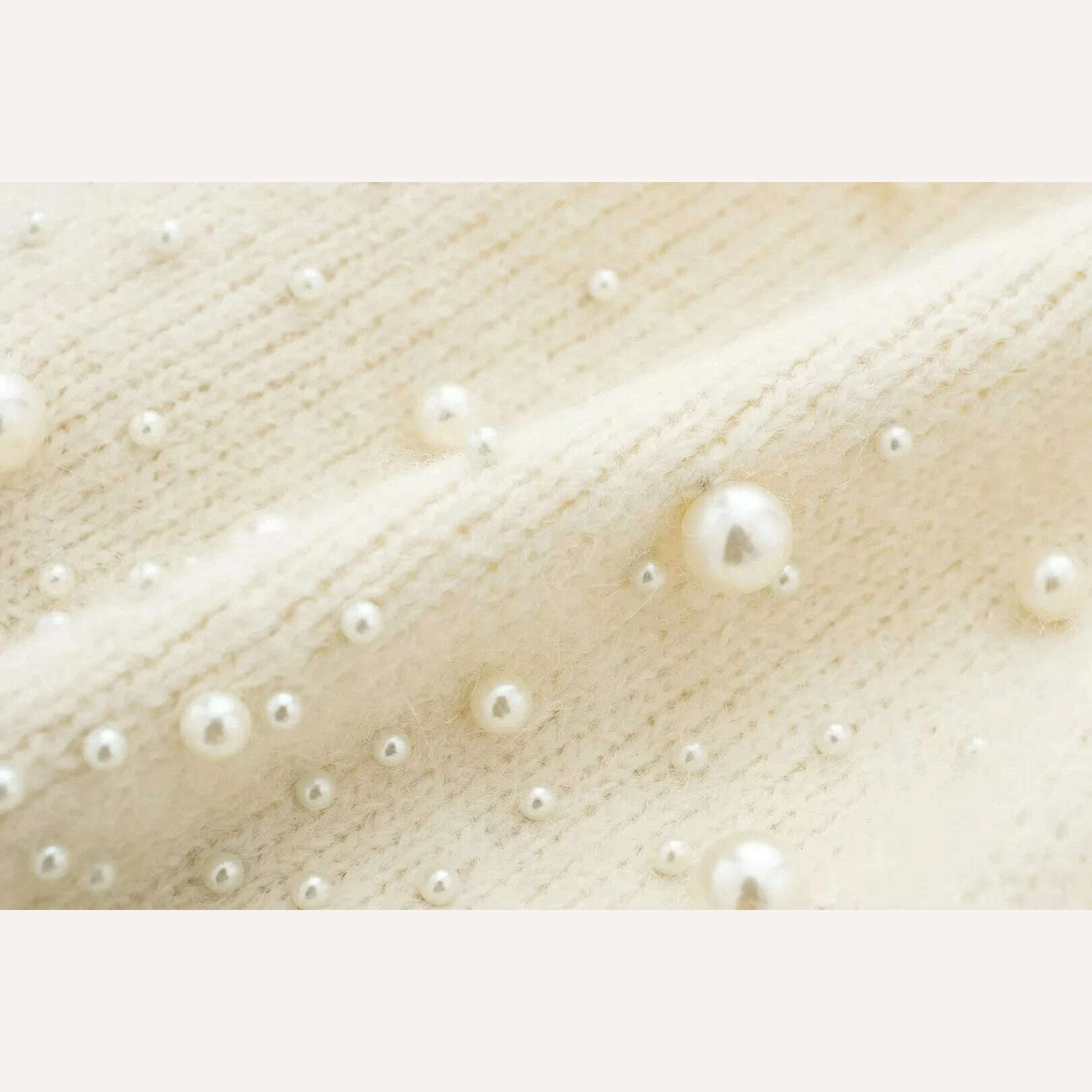 KONDALA Vintage Knitted Pearl Women Suits Long Sleeve O Neck Thick Sweater+High Waist Knit Skirts Fashion 2024 Elegant Women Set - KIMLUD