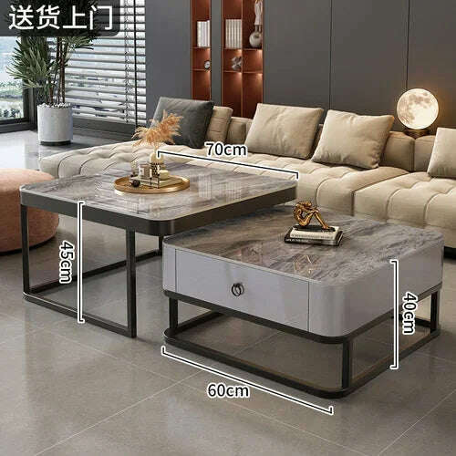 KIMLUD, Korea Cheap Clear Coffee Table Living Room Luxury White Glass Nordic Side Table Modern Minimalist Low Mesa Furniture For Home, style6, KIMLUD APPAREL - Womens Clothes