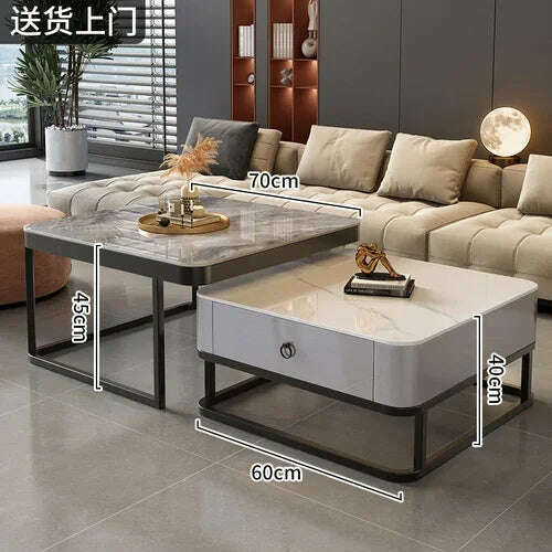 KIMLUD, Korea Cheap Clear Coffee Table Living Room Luxury White Glass Nordic Side Table Modern Minimalist Low Mesa Furniture For Home, style7, KIMLUD APPAREL - Womens Clothes