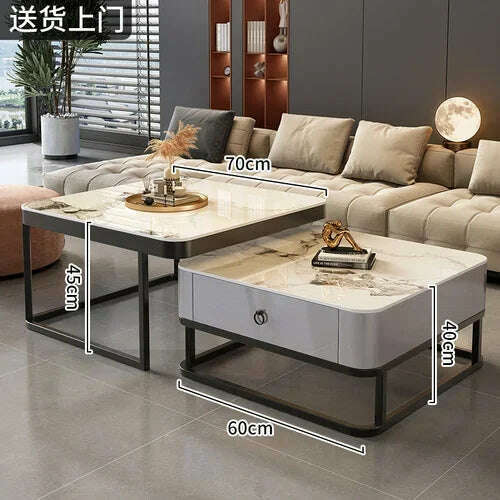 KIMLUD, Korea Cheap Clear Coffee Table Living Room Luxury White Glass Nordic Side Table Modern Minimalist Low Mesa Furniture For Home, style5, KIMLUD APPAREL - Womens Clothes
