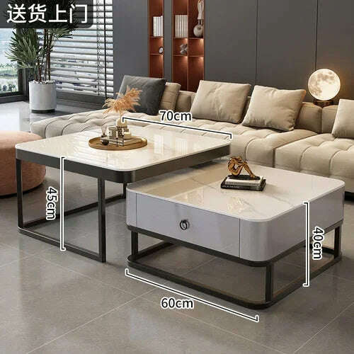 KIMLUD, Korea Cheap Clear Coffee Table Living Room Luxury White Glass Nordic Side Table Modern Minimalist Low Mesa Furniture For Home, style4, KIMLUD APPAREL - Womens Clothes