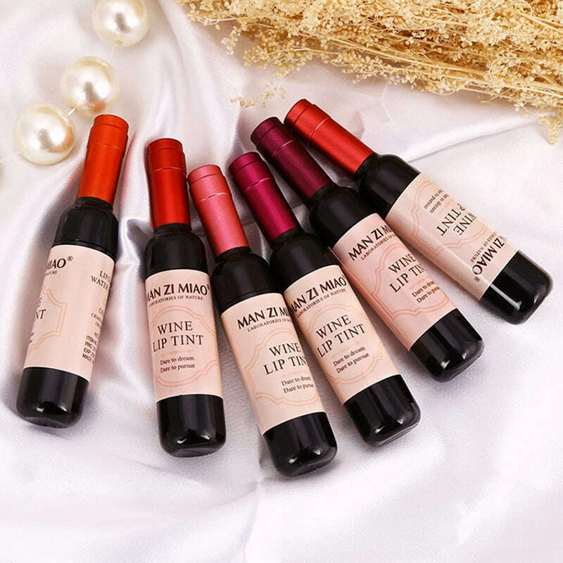 KIMLUD, Korean Brand Wine Red Shape Lip Tint Baby Lip For Women Batom Makeup Liquid Lipstick Lipgloss Cosmetic M02347, KIMLUD Women's Clothes