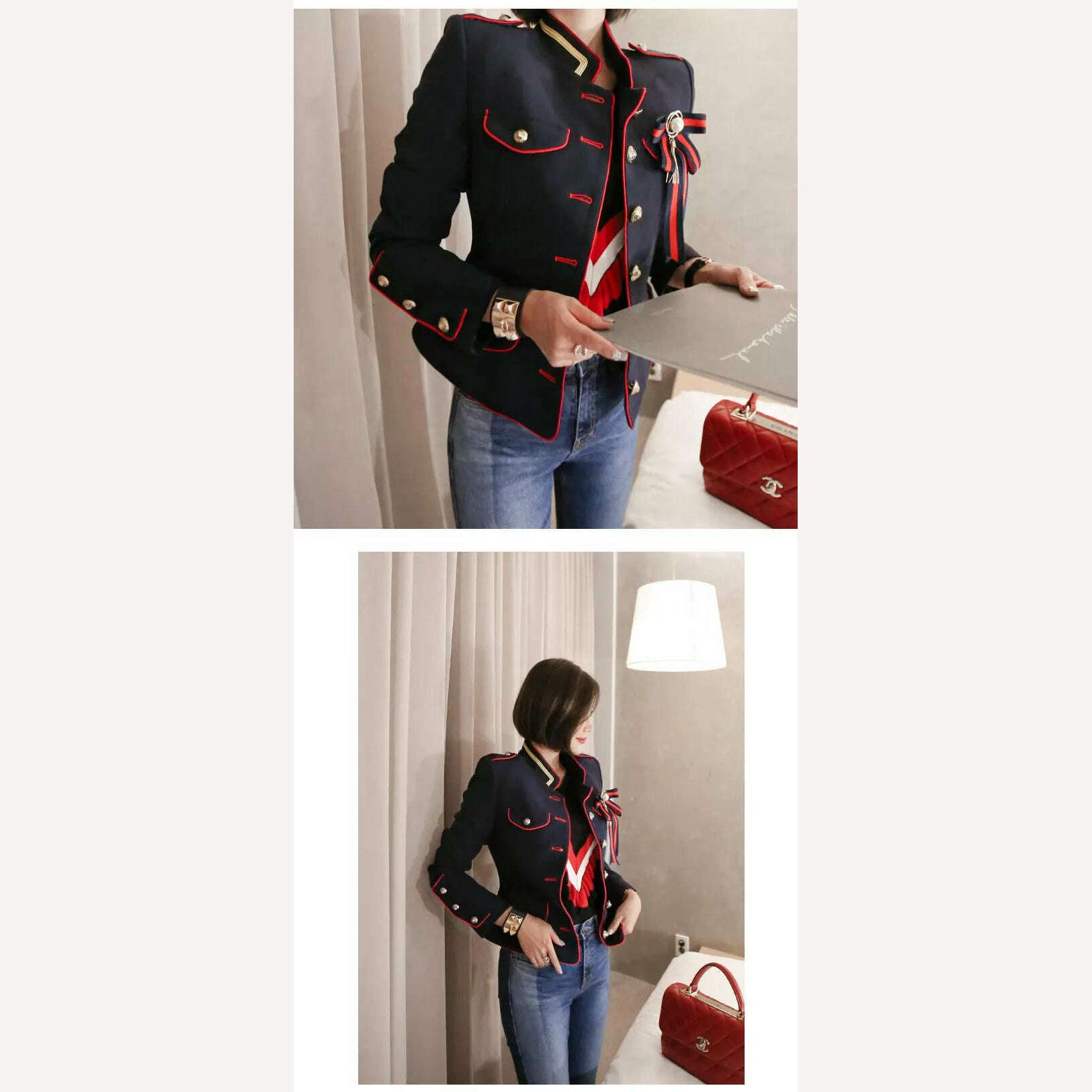 Korean Elegant Office Women Jacket Chic Temperament Formal Vintage Single Breasted Slim Coat Suit Outerwear Blazer Spring Autumn - KIMLUD