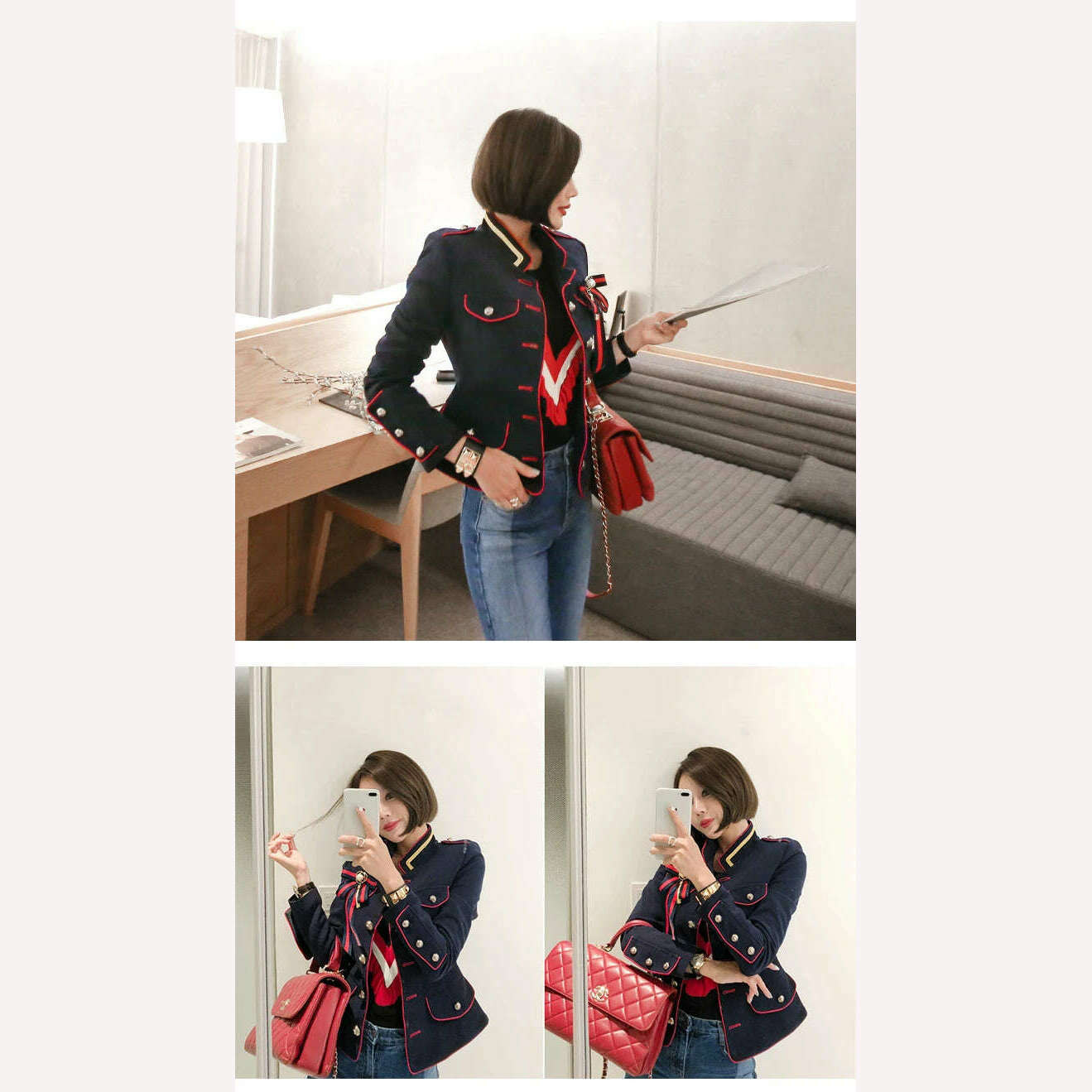 KIMLUD, Korean Elegant Office Women Jacket Chic Temperament Formal Vintage Single Breasted Slim Coat Suit Outerwear Blazer Spring Autumn, KIMLUD Women's Clothes