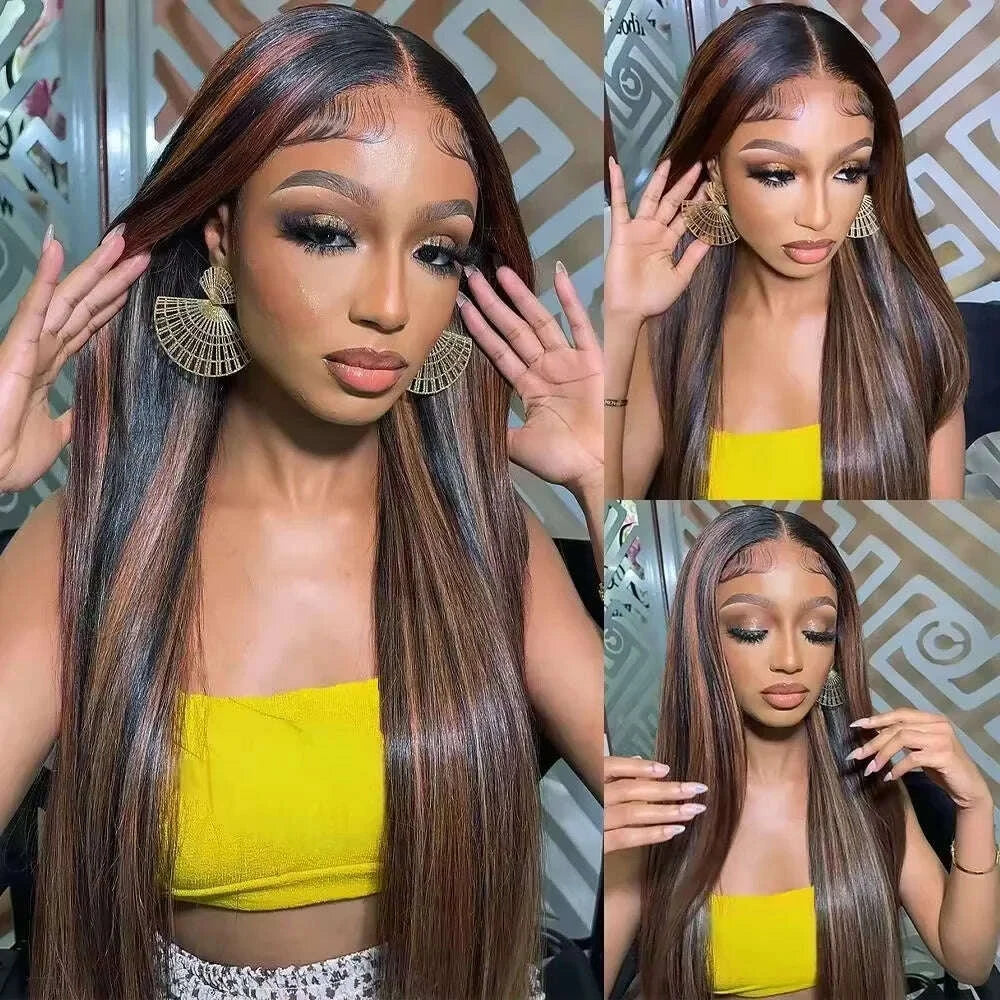 Lace Wig-Balayage Bone Straight-Swiss Lace-Balayage Bone | KIMLUD