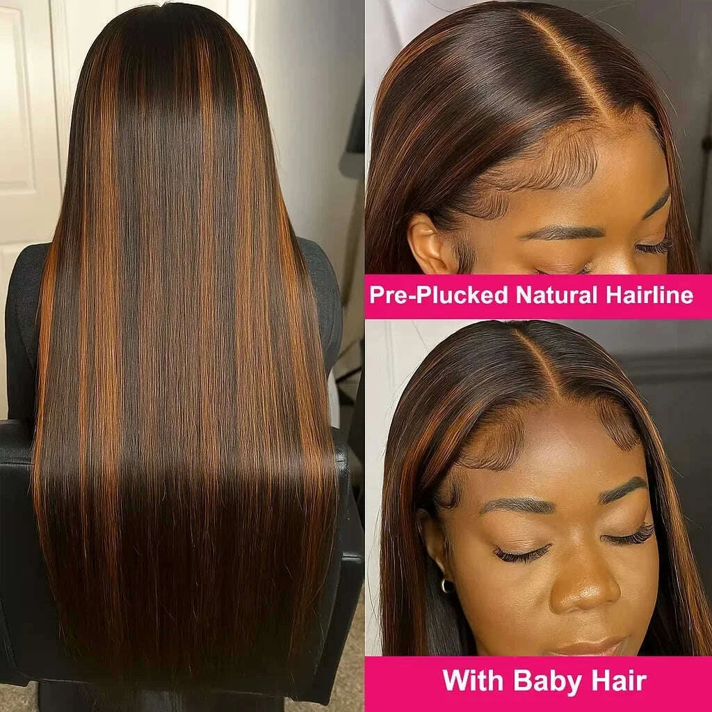 Lace Wig-Balayage Bone Straight-Swiss Lace-Balayage Bone | KIMLUD