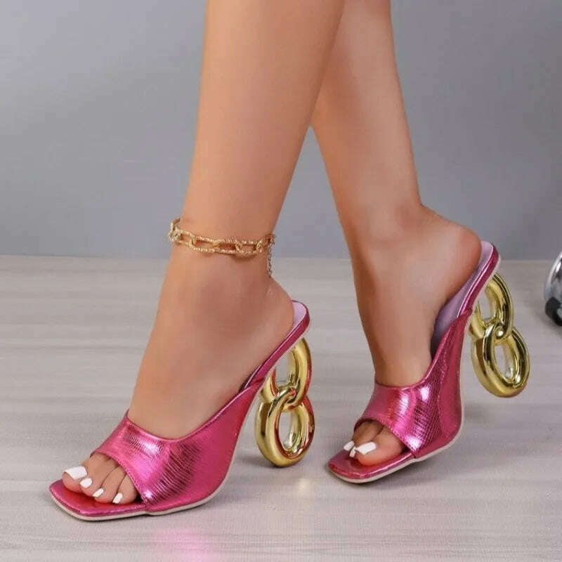 KIMLUD, Ladies Shoes 2024 High Quality Peep Toe Women's Slippers Waterproof Casual Slippers Women Ladies High Heels Zapatos Para Mujeres, KIMLUD Womens Clothes