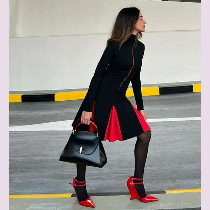KIMLUD, Lady Sexy Slope Heels Woman Ankle Strap Dress Wedding Shoes Party Sandalias De Mujer Luxury Sandals Women Designers, KIMLUD Womens Clothes
