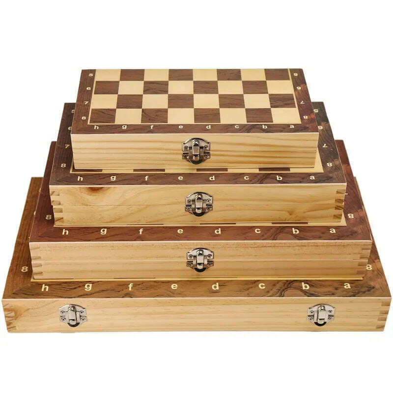 KIMLUD, Large Magnetic Wooden Folding Chess Set Felted Game Board 39cm*39cm Interior Storage Adult Kids Gift Family Game Chess Board, KIMLUD Womens Clothes