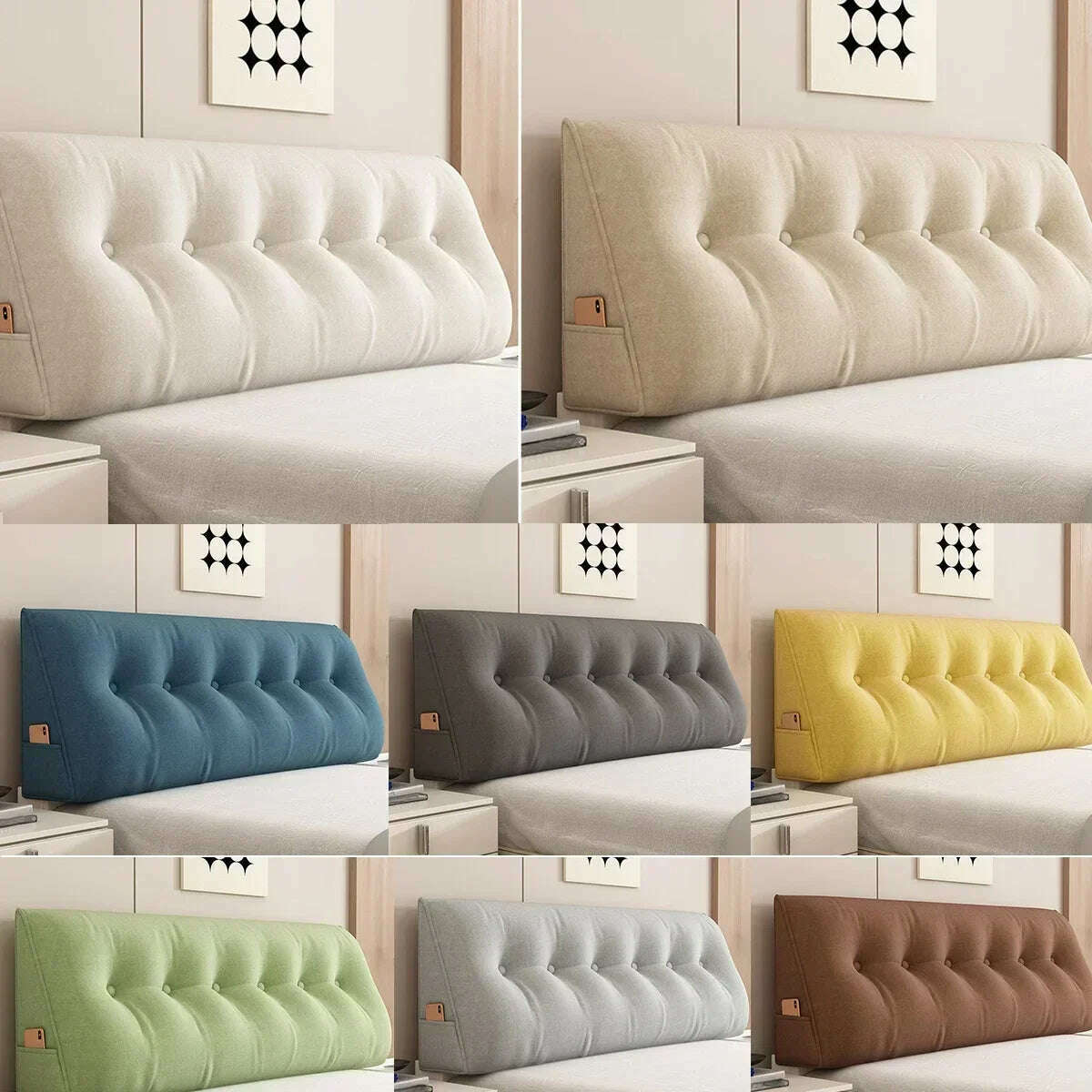 KIMLUD, Large Triangular Pillow Bed Wedge Bed Rest Reading Pillow Backrest Positioning Support Bolster Cushion with Removable Cover, KIMLUD Womens Clothes
