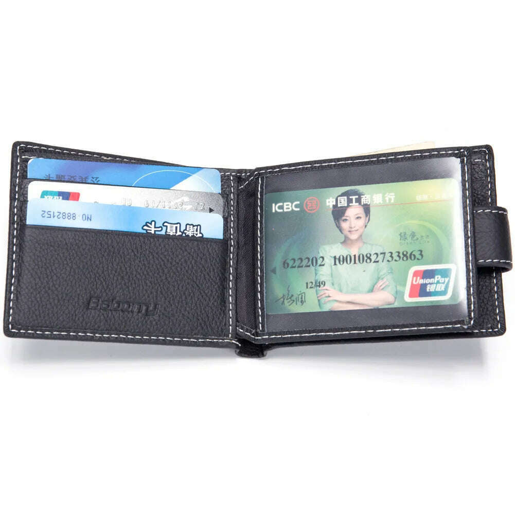 KIMLUD, Latest Men Leather Business Wallet Card Holder Slim Purse Money Bag Wallet Genuine Leather Short Wallet Portefeuille Homme, KIMLUD Womens Clothes