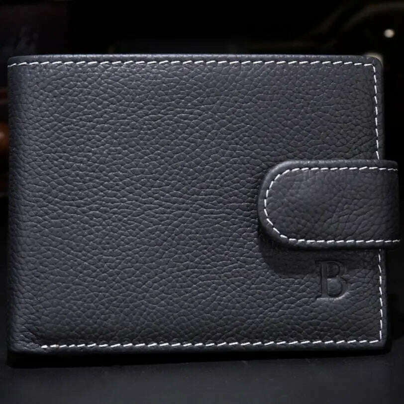 KIMLUD, Latest Men Leather Business Wallet Card Holder Slim Purse Money Bag Wallet Genuine Leather Short Wallet Portefeuille Homme, KIMLUD Womens Clothes