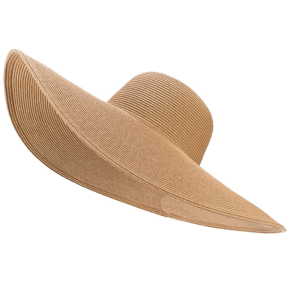 KIMLUD, Lawliet 7.1''/18cm Foldable Oversized Huge Wide Brim Sun Beach Straw Hats Wedding Womens Floppy Party Dressy A330, Khaki / CHINA, KIMLUD Womens Clothes