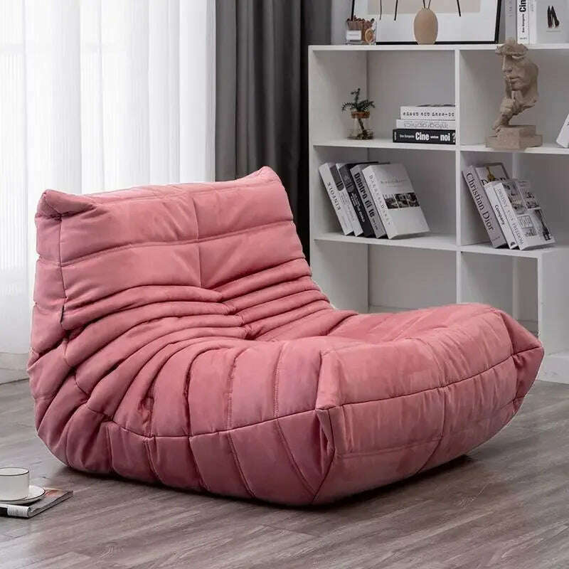 KIMLUD, Lazy Sofa Caterpillar Balcony Reclining Leisure Chair Net Red Bedroom Can Lie And Sleep Tatami Single Small Sofa, H, KIMLUD APPAREL - Womens Clothes
