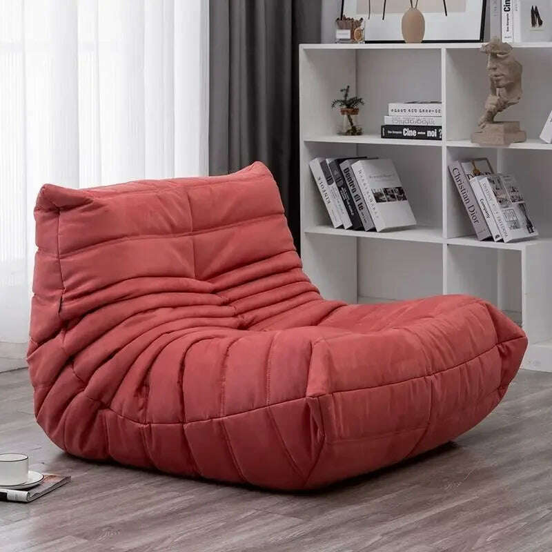 KIMLUD, Lazy Sofa Caterpillar Balcony Reclining Leisure Chair Net Red Bedroom Can Lie And Sleep Tatami Single Small Sofa, I, KIMLUD APPAREL - Womens Clothes