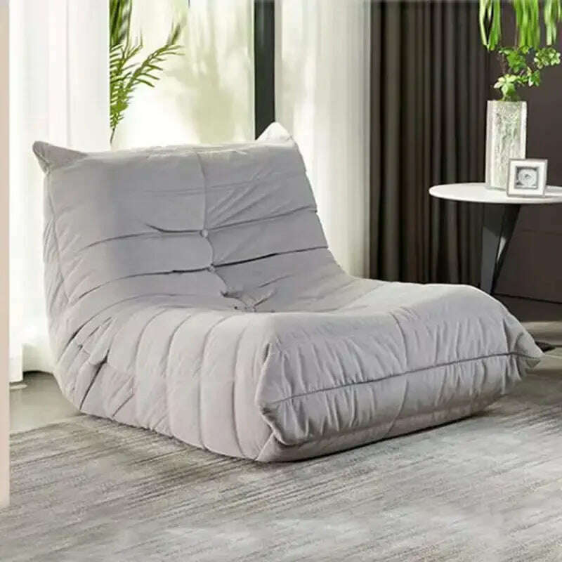 KIMLUD, Lazy Sofa Caterpillar Balcony Reclining Leisure Chair Net Red Bedroom Can Lie And Sleep Tatami Single Small Sofa, F, KIMLUD APPAREL - Womens Clothes